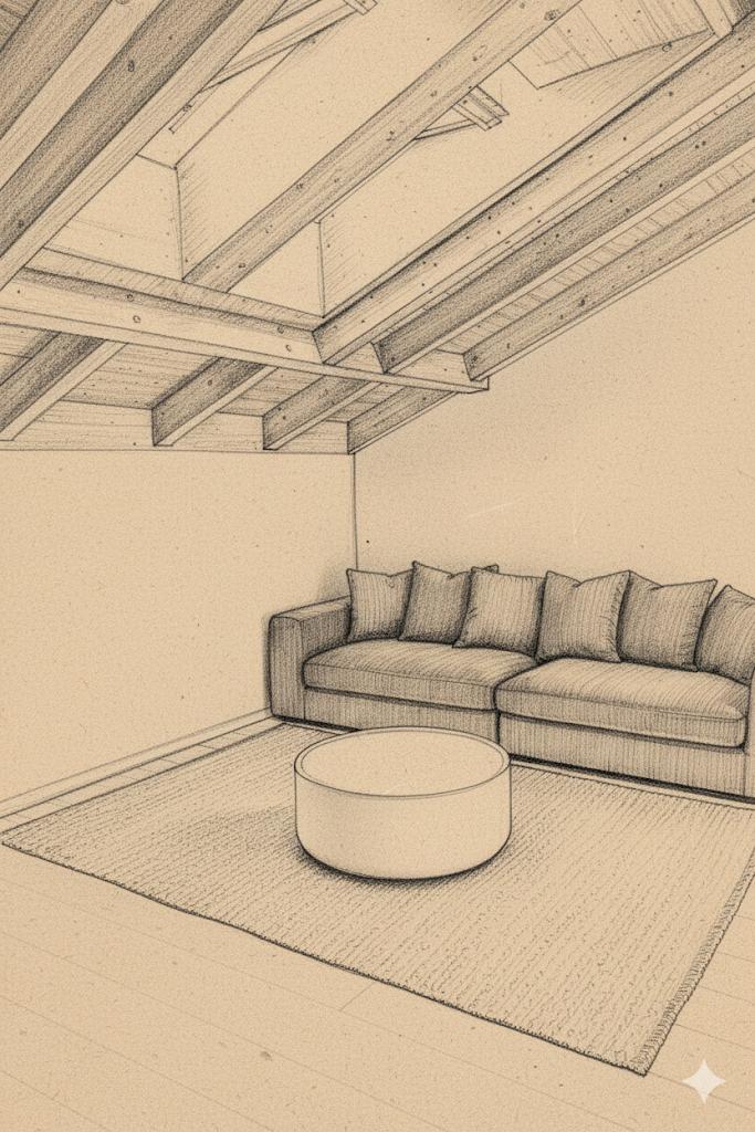 Wohnzimmer DG Skizze